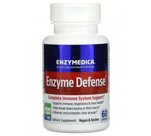 Протеолитические ферменты, Enzyme Defense, Enzymedica, ViraStop, 60 капсул