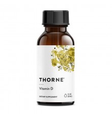 Витамин Д в каплях, Vitamin D, Thorne Research, 1000 МЕ (25 мкг), 30 мл