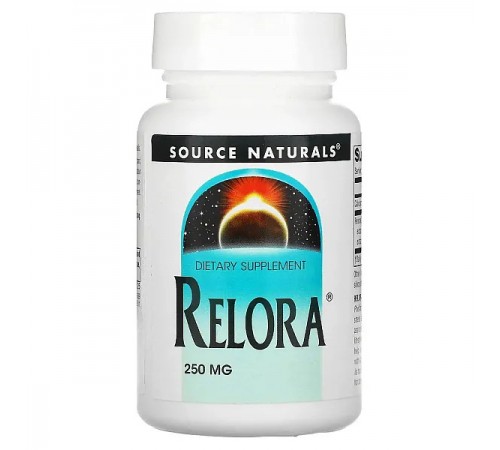 Релора, Relora, Source Naturals, 250 мг, 45 таблеток