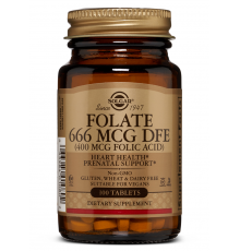 Фолат, Folate, Solgar, 400 мкг, 100 таблеток