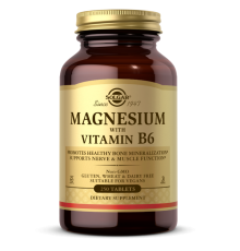 Магній + В6, Magnesium + B6, Solgar, 250 таблеток