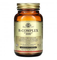Б-комплекс, B-Complex "100", Solgar, 50 капсул
