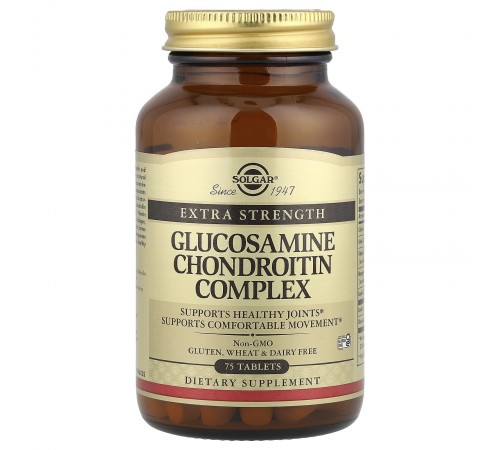 Комплекс Глюкозамин и Хондроитин, Glucosamine Chondroitin Complex, Solgar, 75 таблеток Комплекс Глюкозамин и Хондроитин, Glucosamine Chondroitin Complex, Solgar, 75 таблеток