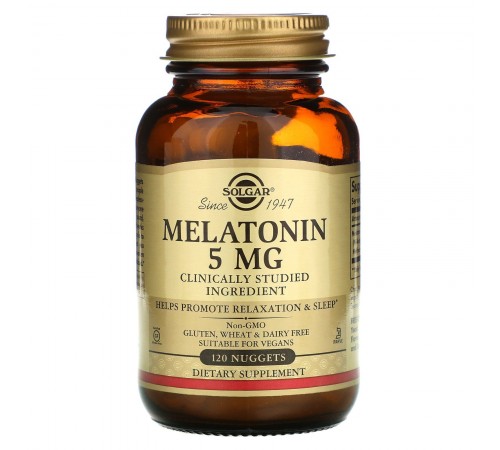 Мелатонин, Melatonin, Solgar, 5 мг, 120 таблеток Мелатонин, Melatonin, Solgar, 5 мг, 120 таблеток