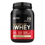 Сироватковий протеїн, 100% Whey Gold Standard, Optimum Nutrition, 909 грам (ванільне морозиво)