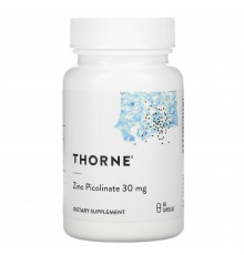 Піколінат цинку, Zinc Picolinate, Thorne Research, 30 мг, 60 капсул