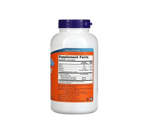 Ультра Омега, Ultra Omega 3-D, Now Foods, 180 капсул