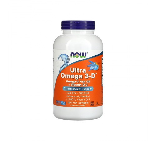 Ультра Омега, Ultra Omega 3-D, Now Foods, 180 капсул Ультра Омега, Ultra Omega 3-D, Now Foods, 180 капсул