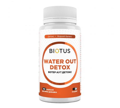 Сечогінний засіб, Water Out Detox, Biotus, 100 капсул