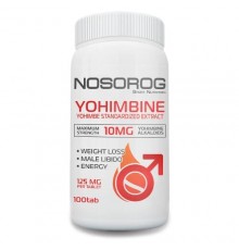 Стимулятор тестостерону, Yohimbine, Nosorog, 10 мг, 100 таблеток