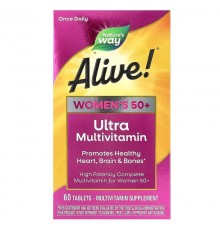 Мультивітаміни для жінок 50+, Alive! Women's 50+, Multi-Vitamin, Nature's Way, 60 таблеток