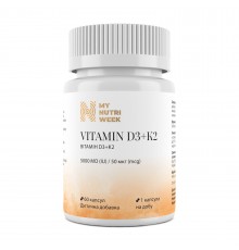 Витамин D3+K2, Д3+К2, MyNutriWeek, 5000 МЕ, 60 капсул