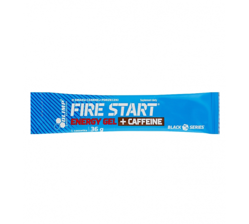 Предтренировочный комплекс, Fire Start Energy Gel + Caffein, 36 грамм, (Черная смородина)