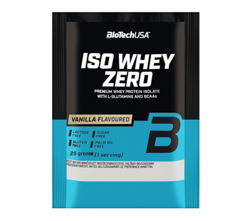 Изолят сывороточного протеина, Iso Whey Zero, BioTech, 25 грамм, (Ваниль) Пробник