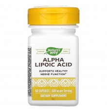 Альфа-ліпоєва кислота, Alpha Lipoic Acid, Nature's Way, 60 капсул, 200 мг