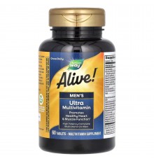 Мультивітаміни для чоловіків, Alive! Men's Multi-Vitamin, Nature's Way, 60 таблеток