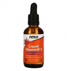 Вітамін D3, Liquid Vitamin D-3, рідкий, NOW Foods,10 мкг (400 МО), 59 мл