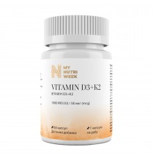 Витамин D3+K2, Д3+К2, MyNutriWeek, 1000 МЕ, 60 капсул