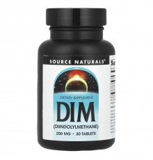 Дііндолілметан, DIM, Source Naturals, 200 мг, 30 таблеток
