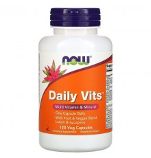 Мультивітаміни та мінерали, Daily Vits, NOW Foods, 120 капсул