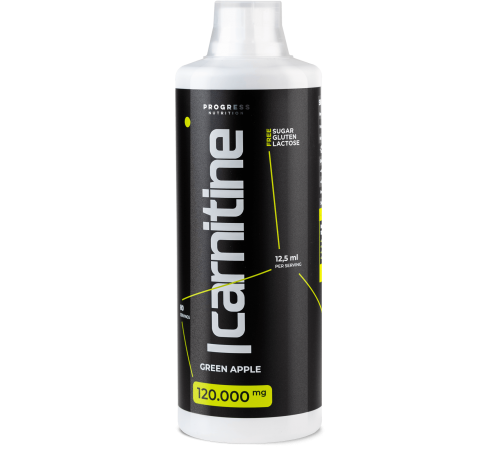 L-карнитин, L-Carnitine 120.000, Progress Nutrition, 1л (зеленое яблоко)