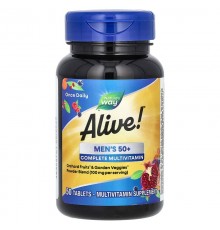 Мультивітаміни для чоловіків віком від 50 років, Alive! Men's 50+, Nature's Way, 50 пігулок