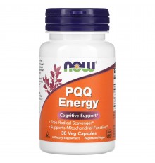 Пірролохінолінхінон, PQQ Energy, NOW Foods, 20 мг, 30 вег.капсул