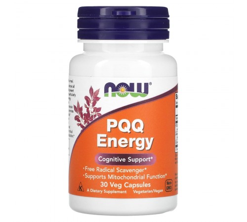 Пірролохінолінхінон, PQQ Energy, NOW Foods, 20 мг, 30 вег.капсул