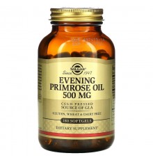 Масло вечерней примулы, Evening Primrose Oil, Solgar, 500 мг, 180 капсул