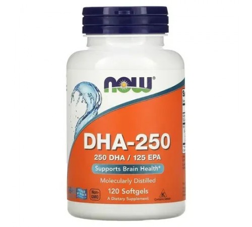Риб'ячий жир, DHA Fish Oil, Now Foods, 250/125, 120 капсул