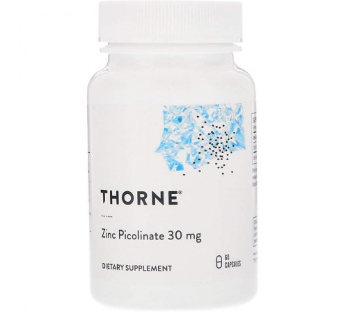 Цинк пиколинат усиленный, Zinc Picolinate, Thorne, 30 мг, 60 капсул